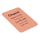 応援が日付をシンプル保存ミニマルモダンエレガントする マグネット (右側)