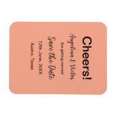 応援が日付をシンプル保存ミニマルモダンエレガントする マグネット (横)