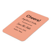 応援が日付をシンプル保存ミニマルモダンエレガントする マグネット (左側)