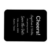 応援が日付をシンプル保存ミニマルモダンエレガントする マグネット (横)