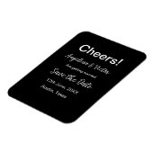 応援が日付をシンプル保存ミニマルモダンエレガントする マグネット (左側)