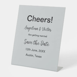 応援が日付をシンプル保存ミニマルモダンエレガントする 台座サイン