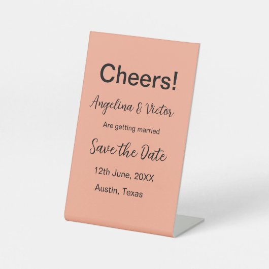 応援が日付をシンプル保存ミニマルモダンエレガントする 台座サイン (正面)