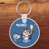 応援が猫を可愛く見せるキーホルダー キーホルダー (正面)