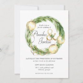 応援きらめくグリーンリーリース結婚式招待状 招待状