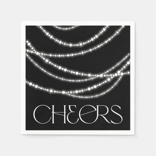 応援きらめくライツシック新年のイブパーティー スタンダードカクテルナプキン (正面)
