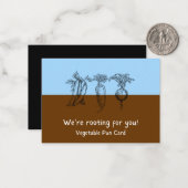 応援してるよ ポジティブ野菜のユーモア ノートカード (正面/裏面インサイチュ)