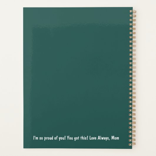 応援してるパーソナライズされたプランナー プランナー手帳 (裏面)