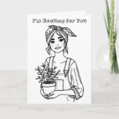 応援してる | 勇気付けられる着色 カード (正面)