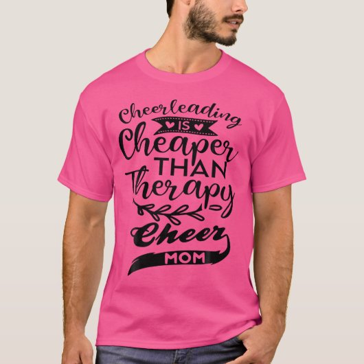 応援する母 ママ 親 チアリーダー ママ Tシャツ (正面)