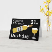 応援それはあなたの第21誕生日です カード (黄色い花)