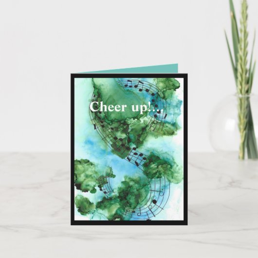 応援とバックグラウンドミュージックカード カード (正面)