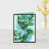 応援とバックグラウンドミュージックカード カード (黄色い花)