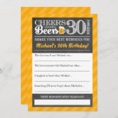 応援とビアから30年·共有aメモリカード 招待状 (正面/裏面)