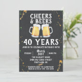 応援とビアーズの誕生日パーティーの招待 招待状 (スタンド正面)