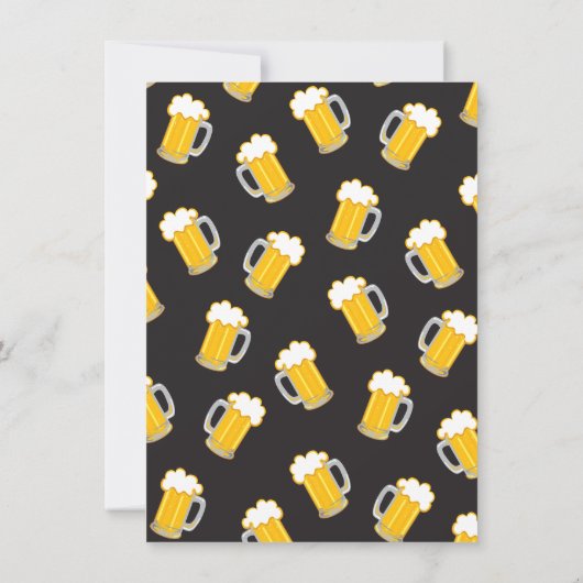 応援とビアーズサプライズパーティの招待状 招待状 (裏面)