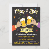 応援とビアーズサプライズパーティの招待状 招待状 (正面)