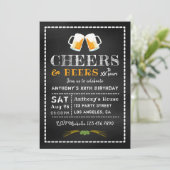 応援とビアーズシャルボードマイルストーン誕生日 招待状 (スタンド正面)