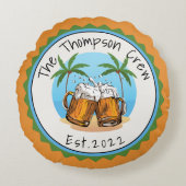 応援とビアーズトロピカルラウンドロゴラウンドピロー ラウンドクッション (正面)