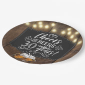 応援とビアーズバースデーパーティー紙プレート ペーパープレート (アングル)