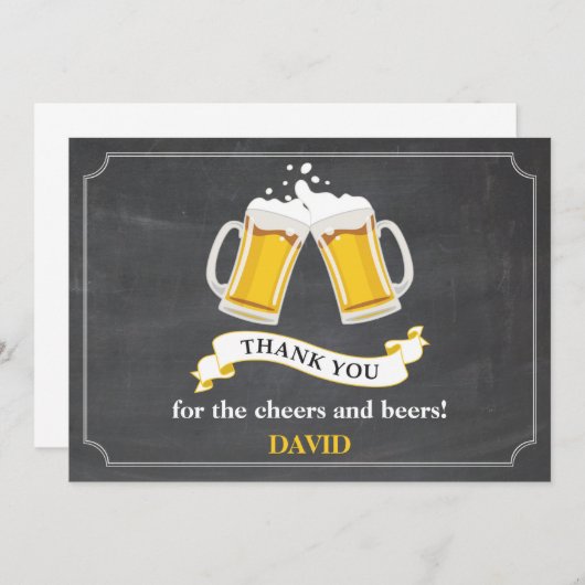 応援とビアーズビールマグシャルボード サンキューカード (正面/裏面)