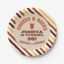 応援とビアーズ誕生日紙プレート ペーパープレート