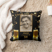 応援とビアーズ50番目の誕生日写真テンプレート クッション (ブランケット)