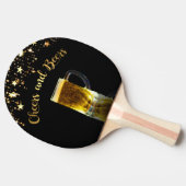 応援とビアーズ50番目の誕生日写真テンプレート 卓球ラケット (横)