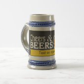 応援とビアーズ・チャルクボード・スタイン ビールジョッキ (正面左)