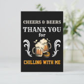 応援とビア3.5インチx 5インチフラットサンキューカード サンキューカード (スタンド正面)