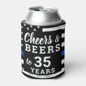 応援とビーカスタムズ10-7警察の退職 缶クーラー (缶正面)