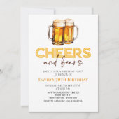 応援とビーズグラス誕生日パーティーの招待 招待状 (正面)