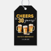 応援とビーズメンおもしろいズ30歳の誕生日 ギフトタグ (正面)