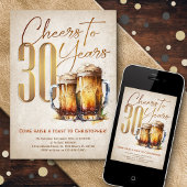 応援とビーズメンおもしろいズ30歳の誕生日 招待状