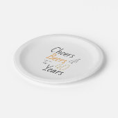 応援とビーミニマルアー40歳の誕生日パーティー ペーパープレート (アングル)