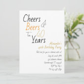 応援とビーミニマルアー40歳の誕生日パーティー 招待状 (スタンド正面)