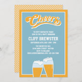 応援とビールから誕生日年 招待状 (正面/裏面)