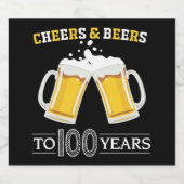 応援とビールから100年ビールボトルラベル ビールラベル (シングルラベル)