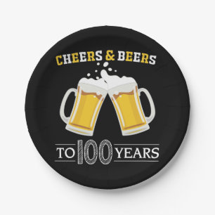 応援とビールから100年間の紙プレート ペーパープレート