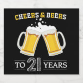 応援とビールから21年ビールボトルラベル ビールラベル (シングルラベル)