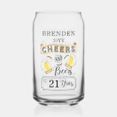 応援とビールから21年誕生日 ガラス缶 (裏面)