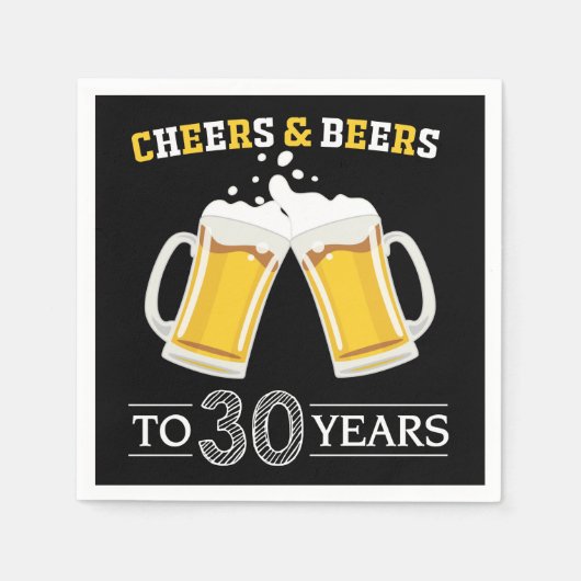 応援とビールから30年 スタンダードカクテルナプキン (正面)