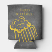 応援とビールから30歳の男性の誕生日の写真 缶クーラー (裏面)