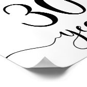 応援とビールから30歳の誕生日サイン ポスター (角)