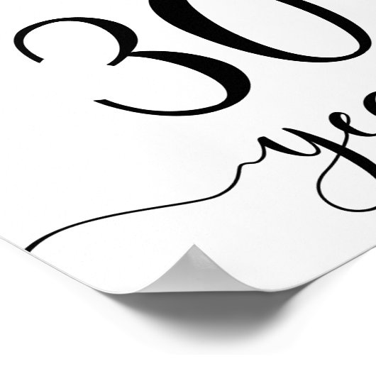 応援とビールから30歳の誕生日サイン ポスター (角)