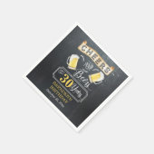 応援とビールから30歳の誕生日パーティー スタンダードカクテルナプキン (角)