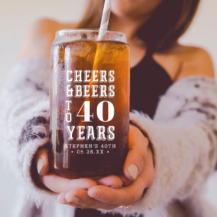 応援とビールから40年あらゆるマイルストーン誕生日 ガラス缶