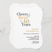 応援とビールから40年のパーティー 招待状 (正面/裏面)