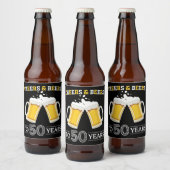 応援とビールから50年ビールボトルラベル ビールラベル (ボトル)