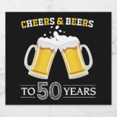 応援とビールから50年ビールボトルラベル ビールラベル (シングルラベル)